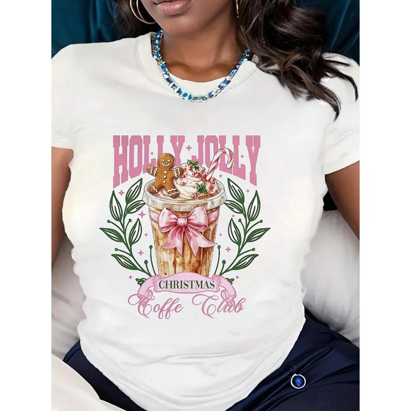 Holly Jolly Coffee Club Print Gingerbread Man Candy - Adult & Kids T-Shirts, Sweatshirts & Hoodies apparel design preview 1