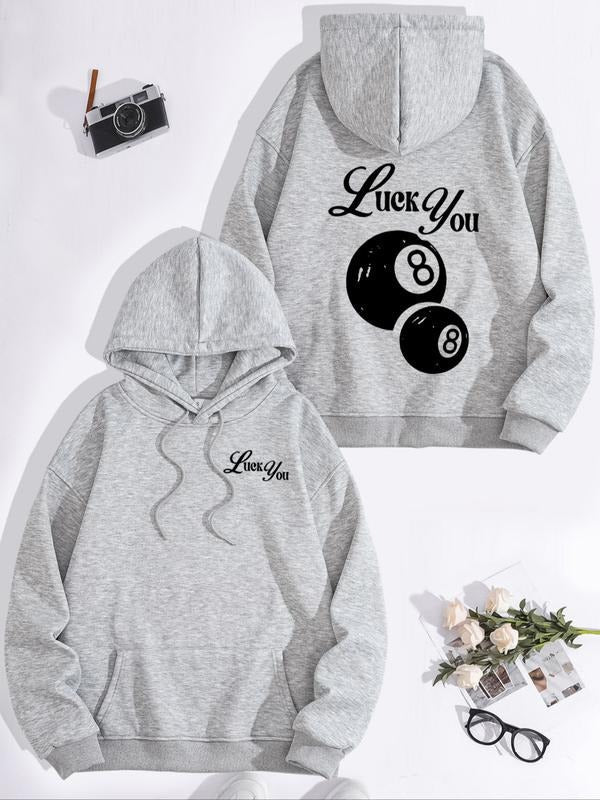 Casual Drawstring Hooded Letter 8 Ball Pocket Fall - Adult & Kids T-Shirts, Sweatshirts & Hoodies apparel design preview 1