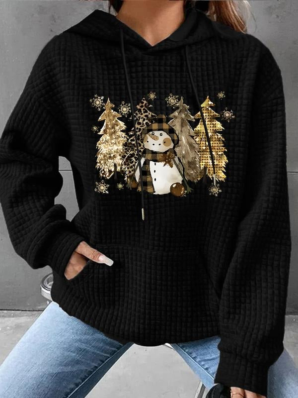 Hooded Cat Tree Print Pocket Fall Winter Casual Top - Adult & Kids T-Shirts, Sweatshirts & Hoodies apparel design preview 1