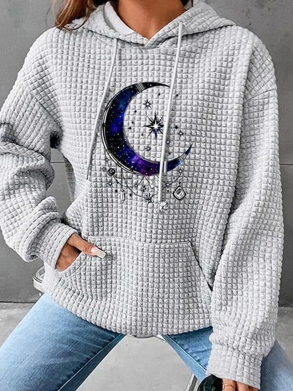 Hooded Celestial Print Pocket Fall Winter Casual Top - Adult & Kids T-Shirts, Sweatshirts & Hoodies apparel design preview 1