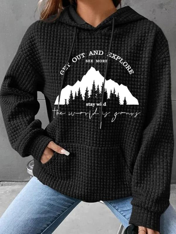 Hooded Forest Pattern Fall Winter Casual Top - Adult & Kids T-Shirts, Sweatshirts & Hoodies apparel design preview 1
