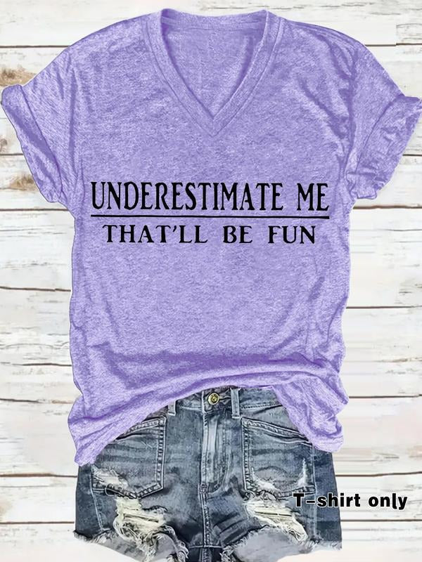 V Neck Short Sleeve Underest Print Casual Loose Fit - Adult & Kids T-Shirts, Sweatshirts & Hoodies apparel design preview 1