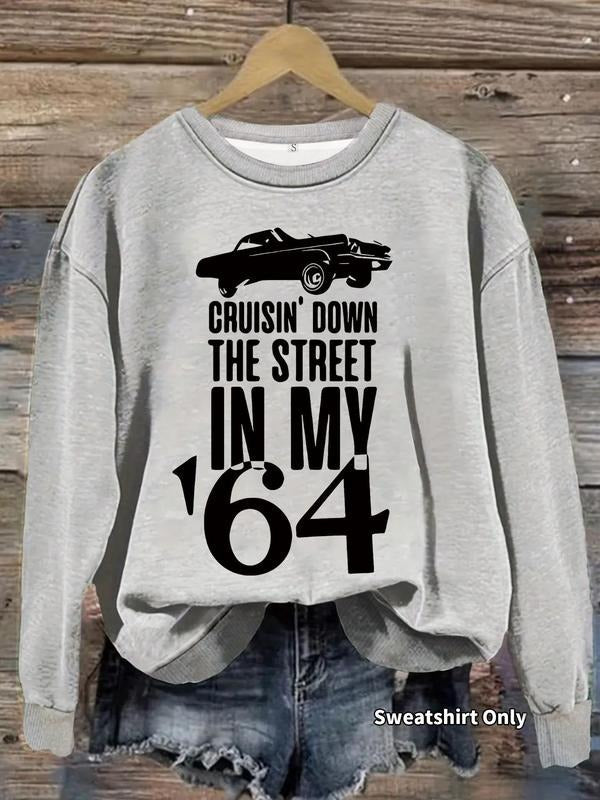 Vintage Car Print Crew Neck Casual Fall Winter - Adult & Kids T-Shirts, Sweatshirts & Hoodies apparel design preview 1