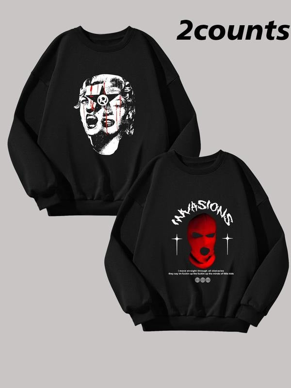 Vintage Drop Shoulder Casual Round Neck Daily Clothes - Adult & Kids T-Shirts, Sweatshirts & Hoodies apparel design preview 1