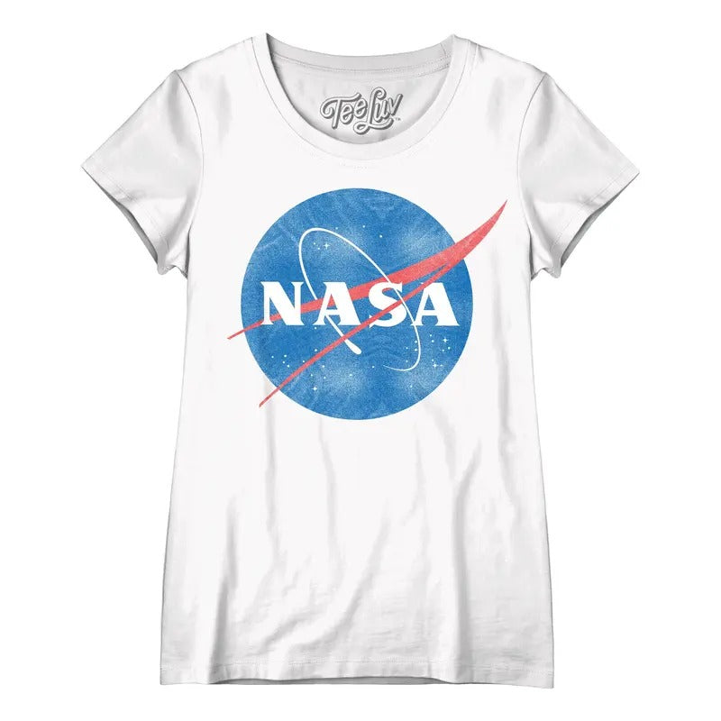 Vintage NASA Logo Scoopneck White - Adult & Kids T-Shirts, Sweatshirts & Hoodies apparel design preview 1