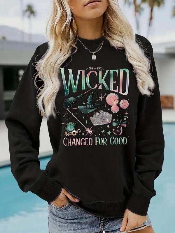 Wicked Themed Print Crew Neck Casual Fall Winter - Adult & Kids T-Shirts, Sweatshirts & Hoodies apparel design preview 1