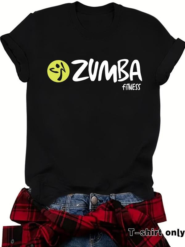 Zumba Print Round Neck Casual Short Sleeve Crew - Adult & Kids T-Shirts, Sweatshirts & Hoodies apparel design preview 1