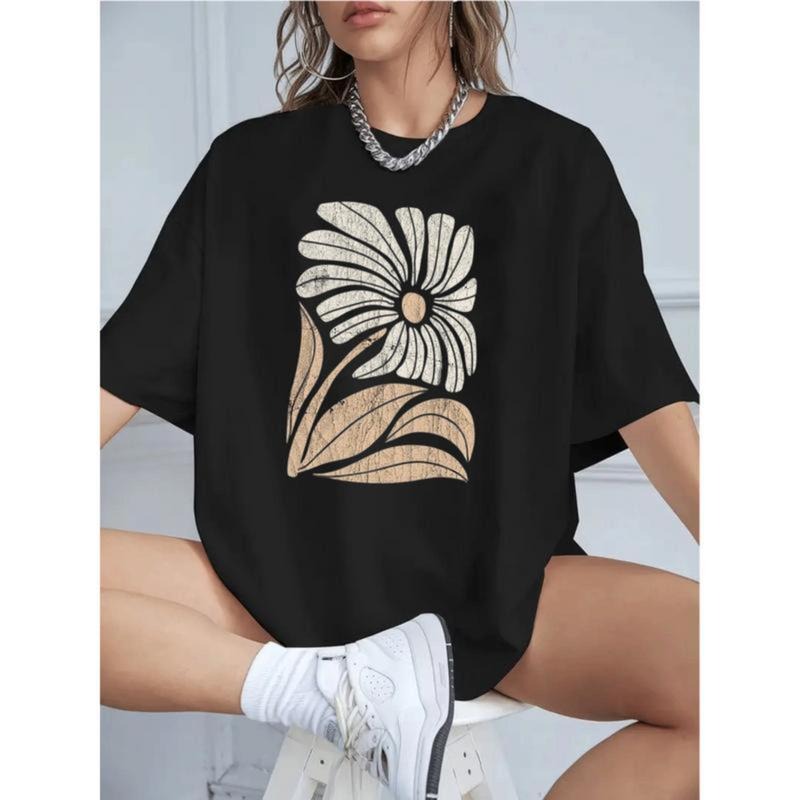 Pure Cotton Artistic Floral Print Modern Casual Soft - Adult & Kids T-Shirts, Sweatshirts & Hoodies apparel design preview 1