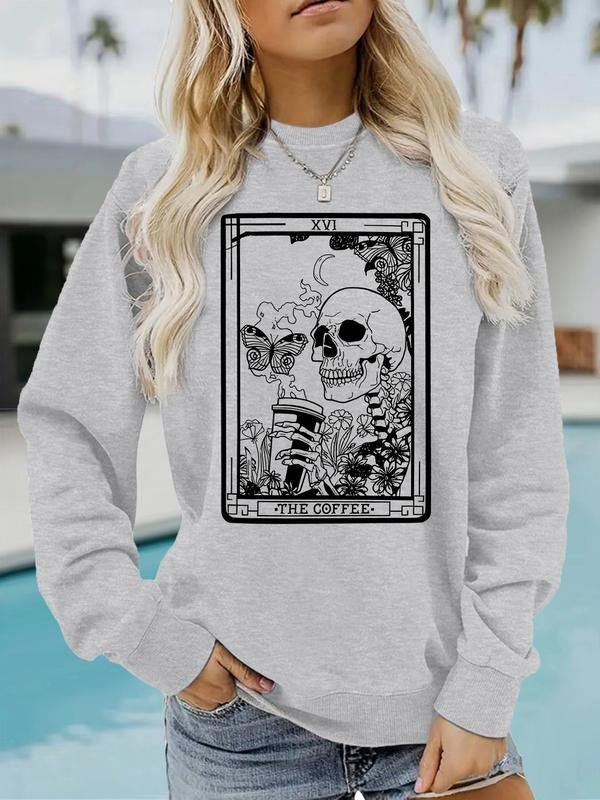 Coffee Skull Print Graduation Top Back School Teacher - Adult & Kids T-Shirts, Sweatshirts & Hoodies apparel design preview 1