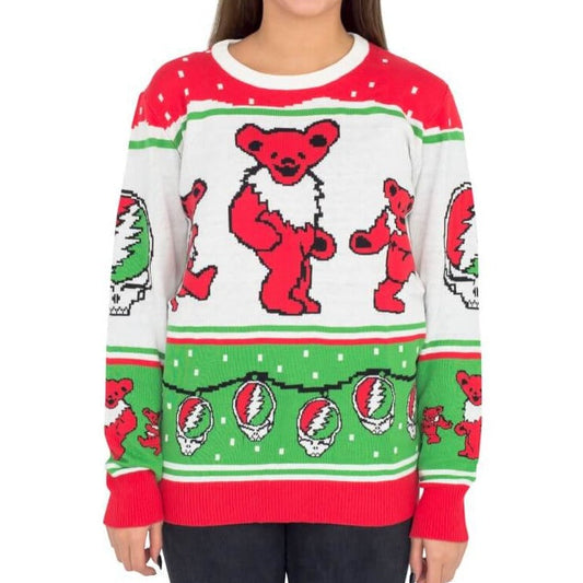 Women's Classic Grateful Dead Dancing Bears Ugly Christmas Sweater - Holiday Gift product image