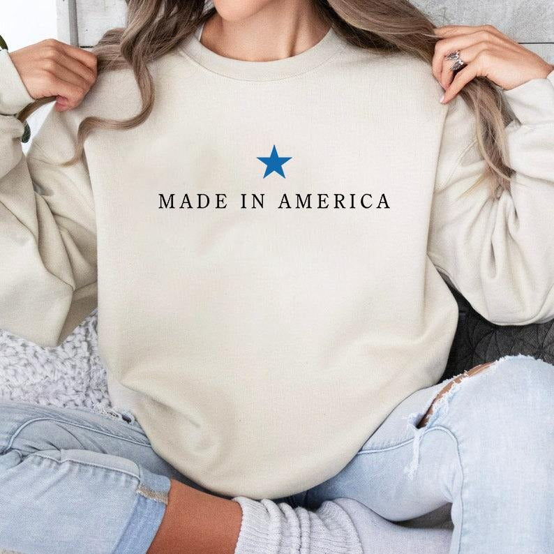 American Cute USA Funny 4th July Patriotic Red White - Adult & Kids T-Shirts, Sweatshirts & Hoodies apparel design preview 1