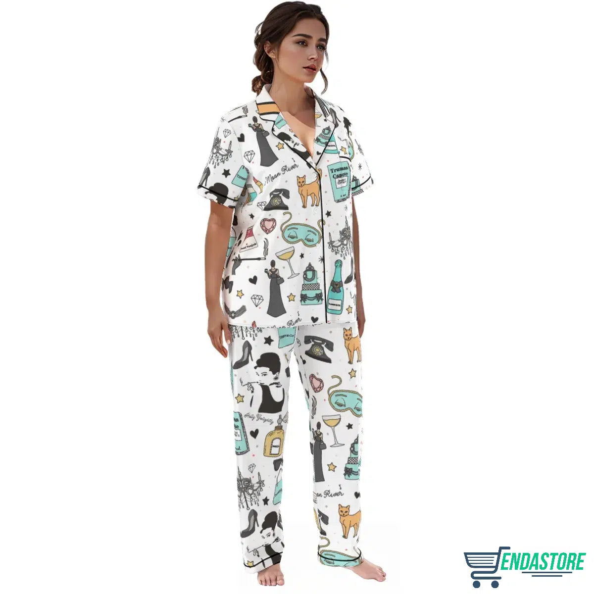 Women’s Breakfast At Tiffany’s Pajama Set 3D Sweater - Gift Idea product image 4