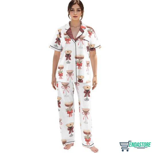 Women’s Espresso Martini Art Christmas Pajama Set 3D Christmas Sweater - Holiday Gift product image 2