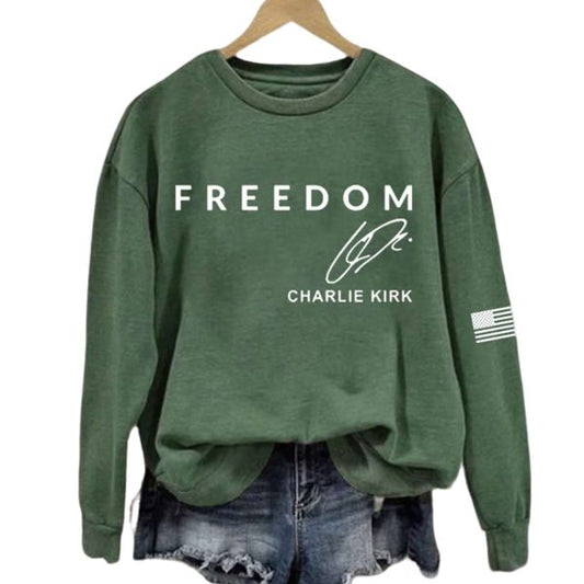 Women’s Freedom Charlie Kirk Signature Printed Sweatshirt 3D Sweater - Gift Idea product image