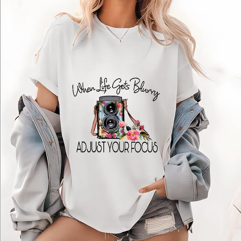 Funny Adjust Your Focus Cute Photographer - Adult & Kids T-Shirts, Sweatshirts & Hoodies apparel design preview 1