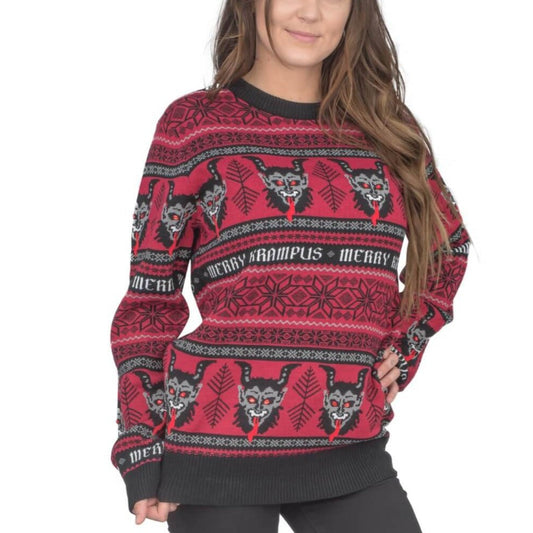 Women's Merry Krampus Adult Ugly Christmas Sweater - Holiday Gift product image