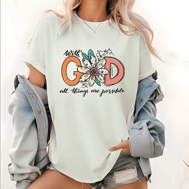 Short Sleeve Print All Things Are Possible God Tops - Adult & Kids T-Shirts, Sweatshirts & Hoodies apparel design preview 1