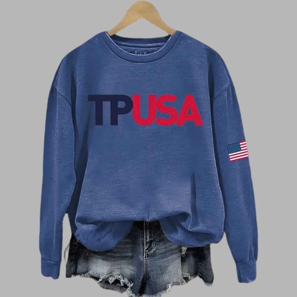 BLUE-Women Turning Point USA Print Sweatshirt 3D Sweater - Gift Idea product image