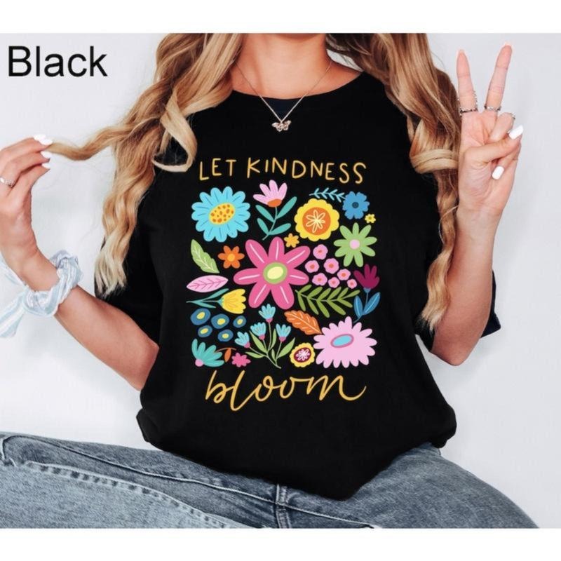 Street Let Kindness Bloom Be Cool Kind Retro Flower - Adult & Kids T-Shirts, Sweatshirts & Hoodies apparel design preview 1