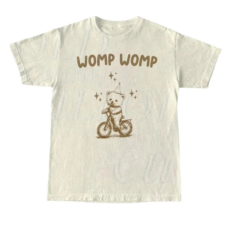 Womp Funny Retro Meme Bear Gag Relaxed Cotton Silly - Adult & Kids T-Shirts, Sweatshirts & Hoodies apparel design preview 1