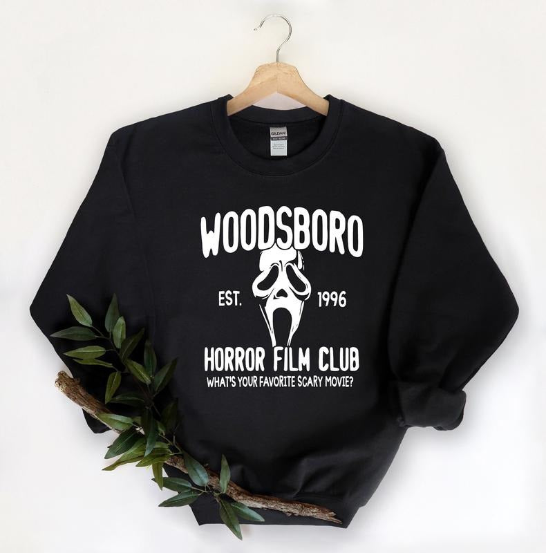 Woodsboro Horror Film Club Scream Ghost Halloween - Adult & Kids T-Shirts, Sweatshirts & Hoodies apparel design preview 1