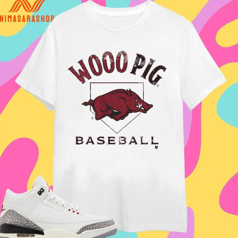 Wooo Pig Arkansas Razorbacks Baseball Home Plate - Adult & Kids T-Shirts, Sweatshirts & Hoodies apparel design preview 1