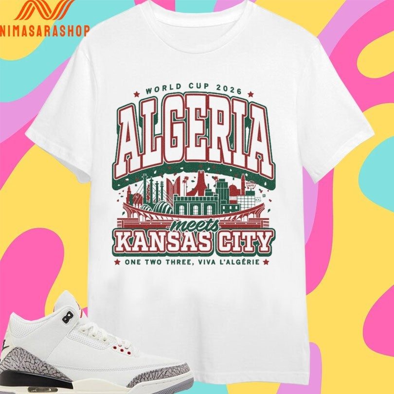 World Cup 2026 Algeria Meets Kansas City One Two - Adult & Kids T-Shirts, Sweatshirts & Hoodies apparel design preview 1