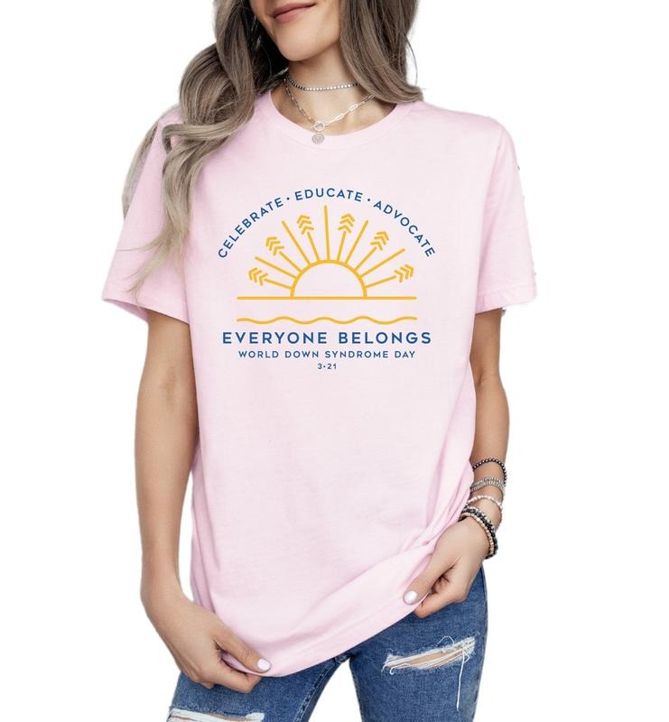 World Down Syndrome Day Acceptance Blue Yellow Boho - Adult & Kids T-Shirts, Sweatshirts & Hoodies apparel design preview 1