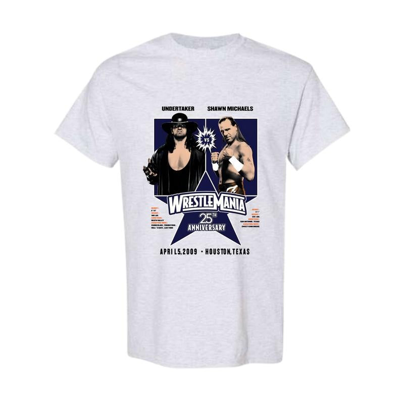 WrestleMania 25 Undertaker Vs. Shawn Michaels Full - Adult & Kids T-Shirts, Sweatshirts & Hoodies apparel design preview 1