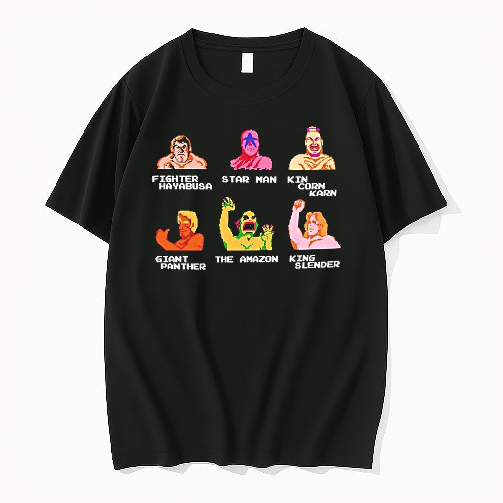 Wrestling In Classic Games Cartoon Vintage Sweater - Adult & Kids T-Shirts, Sweatshirts & Hoodies apparel design preview 1