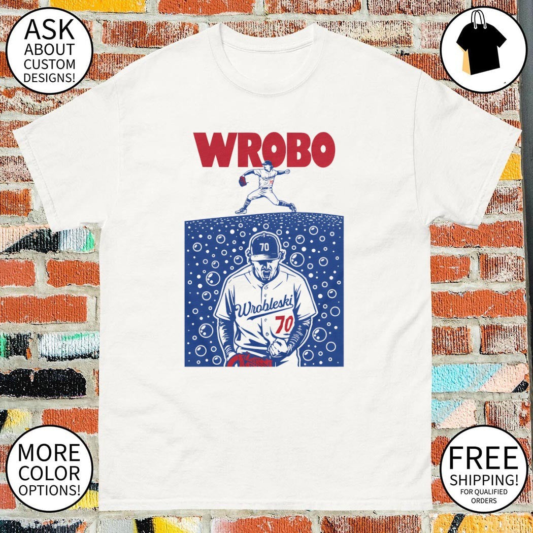 Wrobo Shark Justin Wrobleski Los Angeles Dodgers MLB - Adult & Kids T-Shirts, Sweatshirts & Hoodies apparel design preview 1