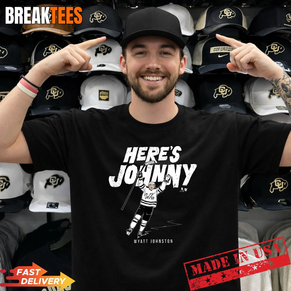 Wyatt Johnston Here's Johnny Dallas Hockey - Adult & Kids T-Shirts, Sweatshirts & Hoodies apparel design preview 1