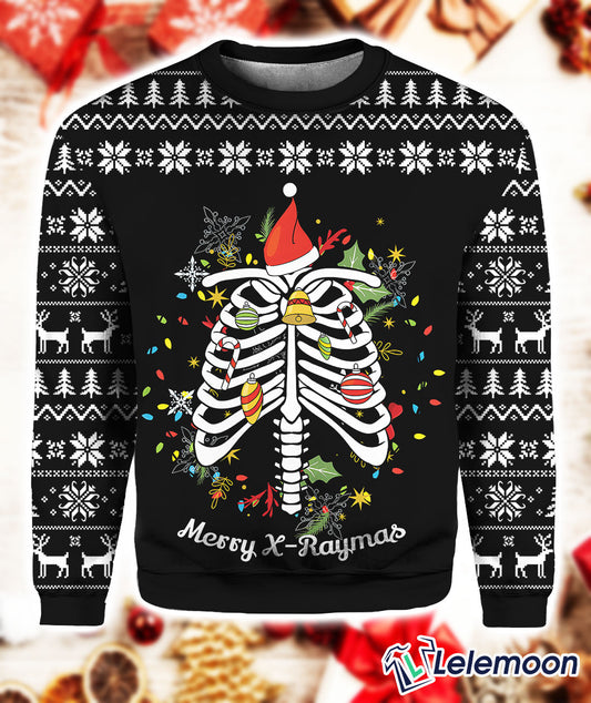 X-Ray Merry X-Raymas 3D Ugly Christmas Sweater - Holiday Gift product image 2