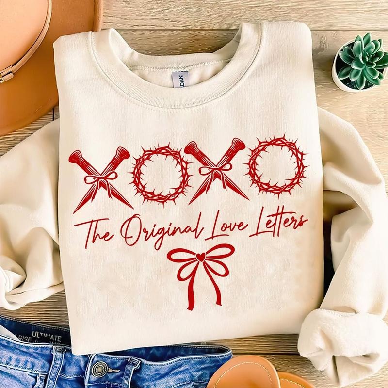 XOXO Original Love Letters Christian Valentines - Adult & Kids T-Shirts, Sweatshirts & Hoodies apparel design preview 1