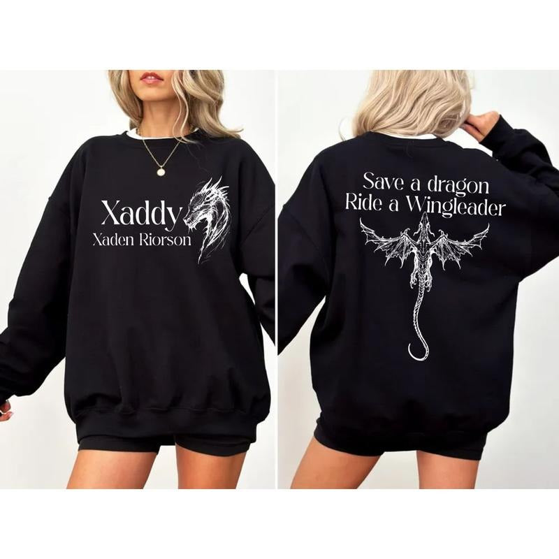 Xaddy Xaden Riorson 2 Sides Fourth Wing Rebecca - Adult & Kids T-Shirts, Sweatshirts & Hoodies apparel design preview 1