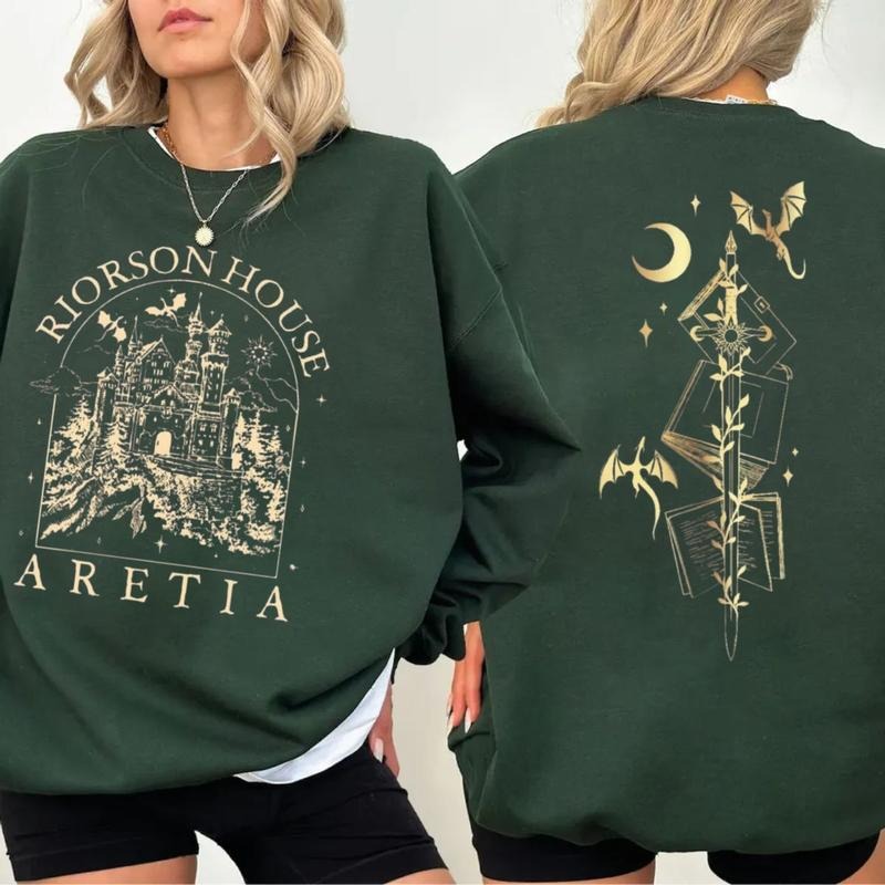 Xaden Riorson House Iron Flame Dragon Rider 2 Sided - Adult & Kids T-Shirts, Sweatshirts & Hoodies apparel design preview 1