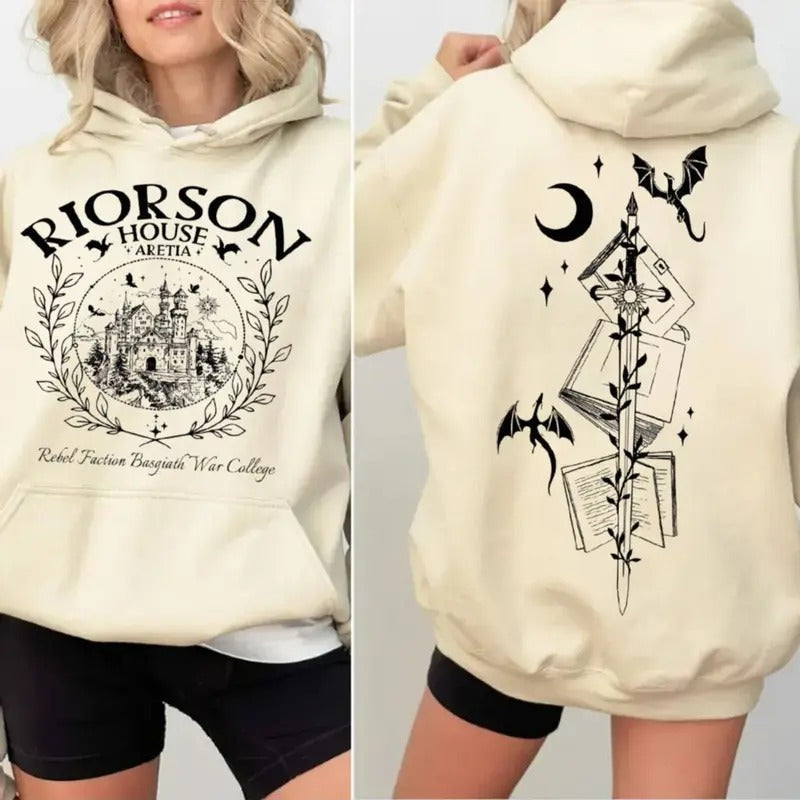 Xaden Riorson House Iron Flame Dragon Rider 2 Sided - Adult & Kids T-Shirts, Sweatshirts & Hoodies apparel design preview 1