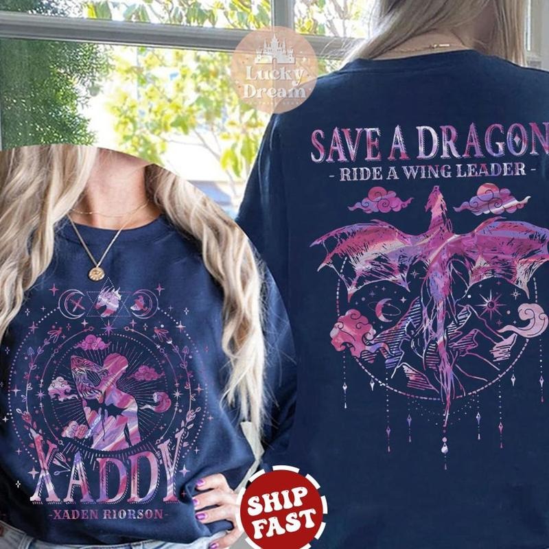Xaden Riorson Xaddy Fourth Wing Fan Onyx Storm Dragon - Adult & Kids T-Shirts, Sweatshirts & Hoodies apparel design preview 1