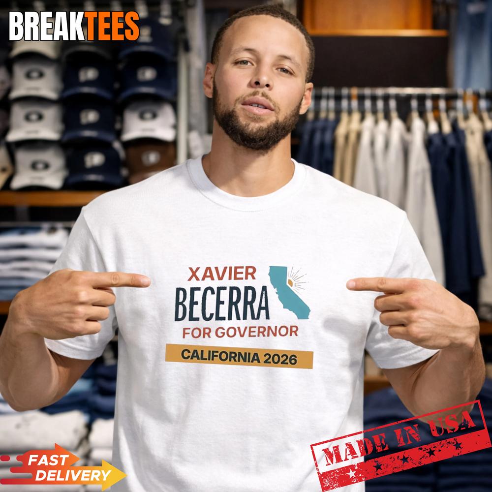 Xavier Becerra for California Governor 2026 map - Adult & Kids T-Shirts, Sweatshirts & Hoodies apparel design preview 1