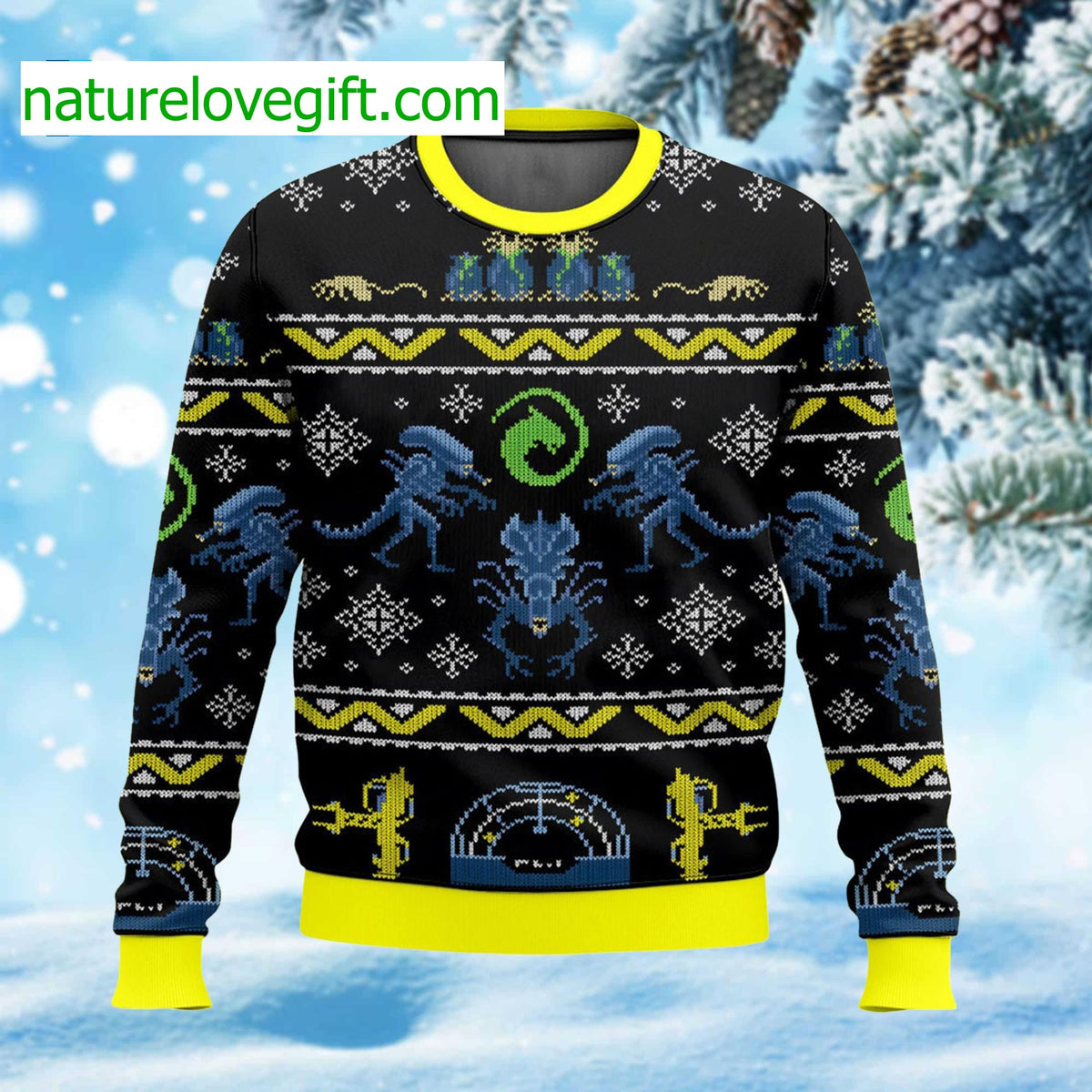 Xenomorphs Alien Ugly Christmas Sweater - Holiday Gift product image