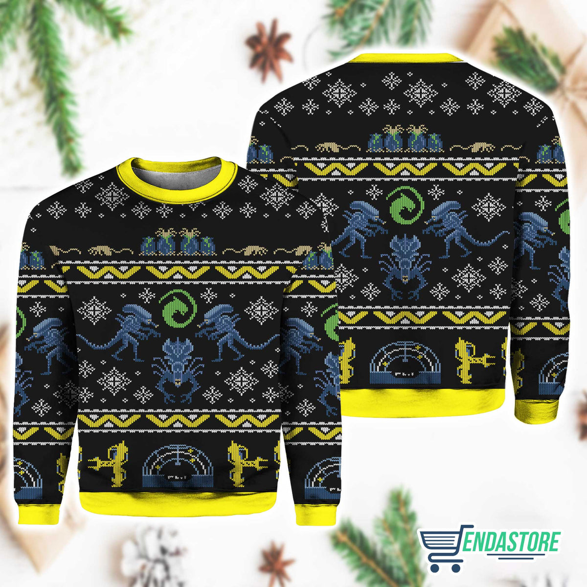 Xenomorphs Alien 3D Ugly Christmas Sweater - Gift Idea product image 2