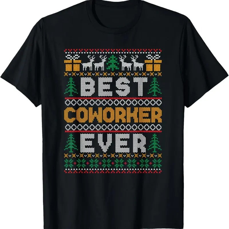 Xmas Matching Best Coworker Ever Ugly - Adult & Kids T-Shirts, Sweatshirts & Hoodies apparel design preview 1