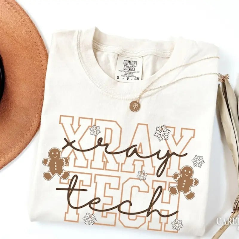 Xray Tech X Ray Technologist Cute Gingerbread - Adult & Kids T-Shirts, Sweatshirts & Hoodies apparel design preview 1