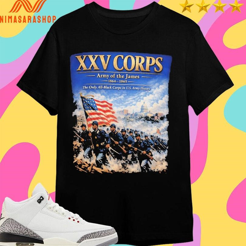 Xxv Corps Army Of The James 1864-1865 Only All-Black - Adult & Kids T-Shirts, Sweatshirts & Hoodies apparel design preview 1