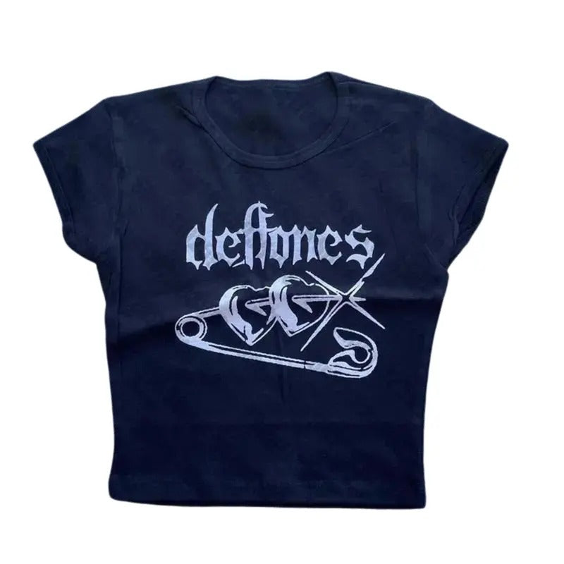 Y2K Deftones Baby Gothic Emo Girl Tops Grunge 2000s - Adult & Kids T-Shirts, Sweatshirts & Hoodies apparel design preview 1