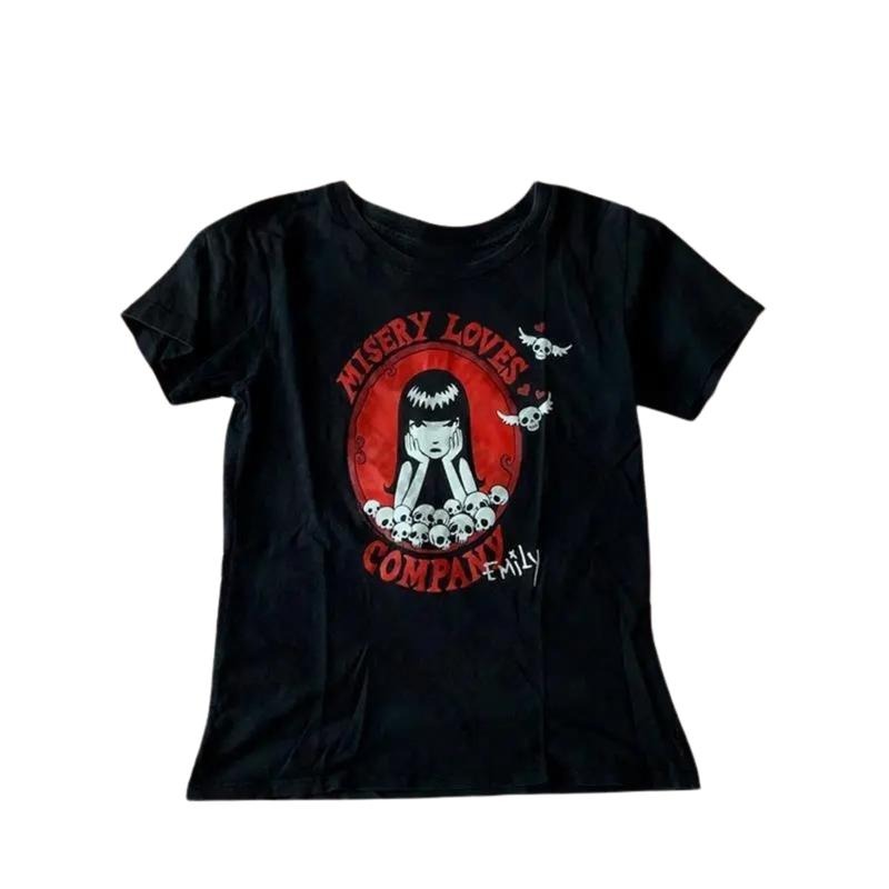 Y2K Emily Strange Baby Fitted Emo Scene 2000s Clothes - Adult & Kids T-Shirts, Sweatshirts & Hoodies apparel design preview 1