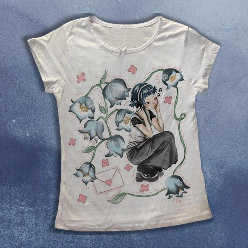 Y2k Gothic Baby Emo Floral Her - Adult & Kids T-Shirts, Sweatshirts & Hoodies apparel design preview 1
