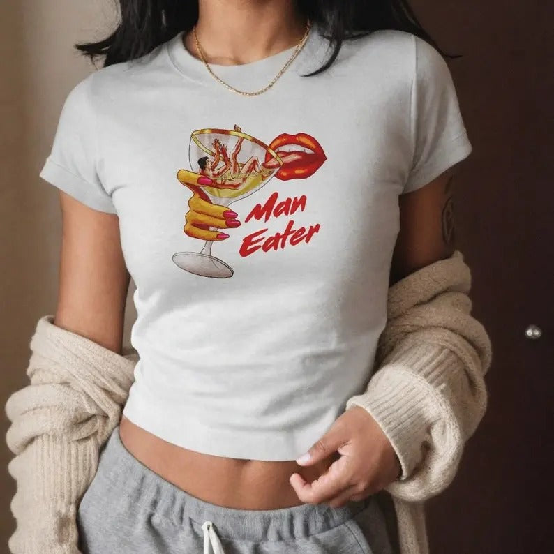 Man Eater Baby 90s Y2k Cute - Adult & Kids T-Shirts, Sweatshirts & Hoodies apparel design preview 1