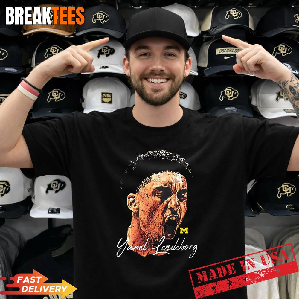 Yaxel Lendeborg scream Michigan Wolverines Basketball - Adult & Kids T-Shirts, Sweatshirts & Hoodies apparel design preview 1