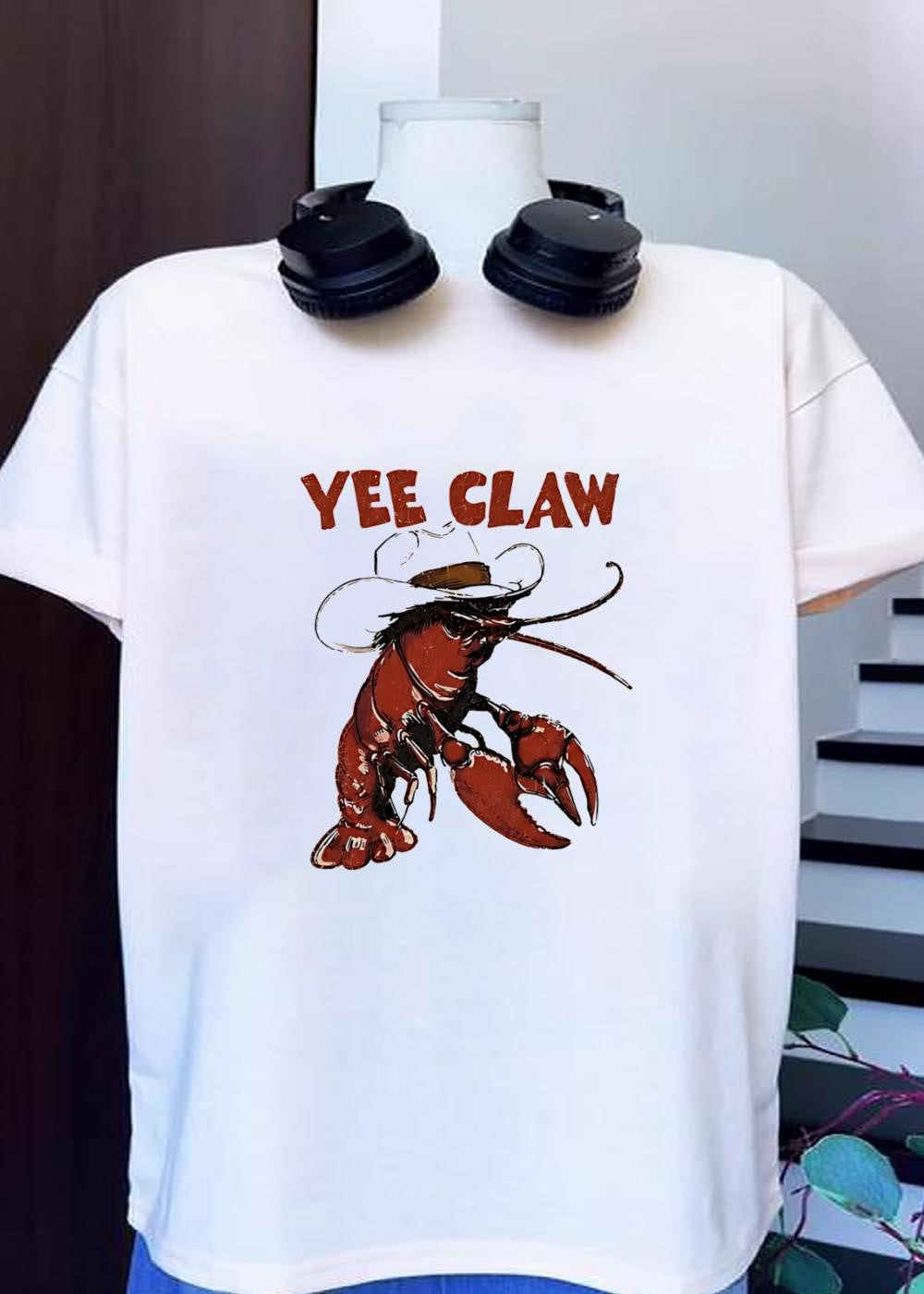 Yee Claw Cowboy Lobster - Adult & Kids T-Shirts, Sweatshirts & Hoodies apparel design preview 1